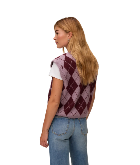 Halo O-Neck Vest Boo - Purple