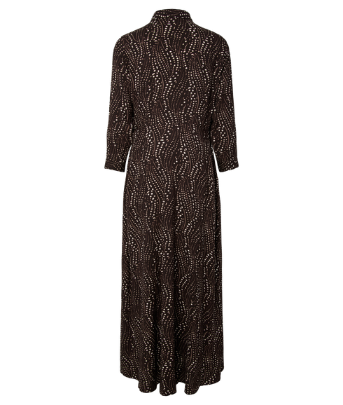 Savanna Long Shirt Dress - Brown