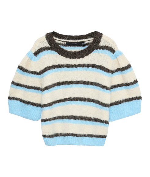 Novah SS O-Neck Puff Pullover - Grey