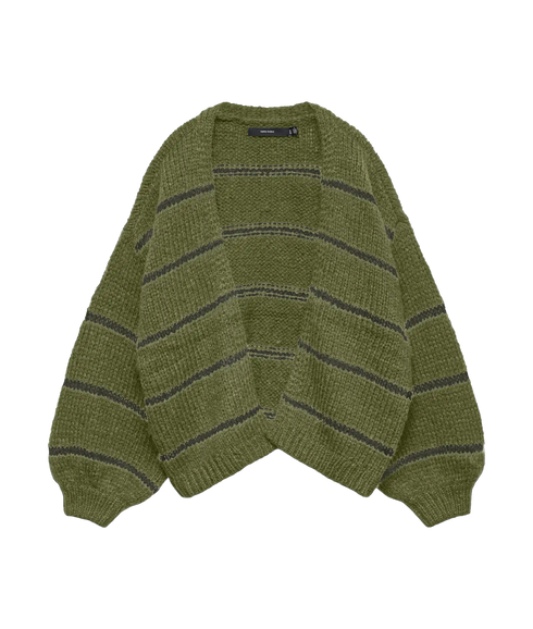 Maybe Art LS Open Cardigan - Yellow