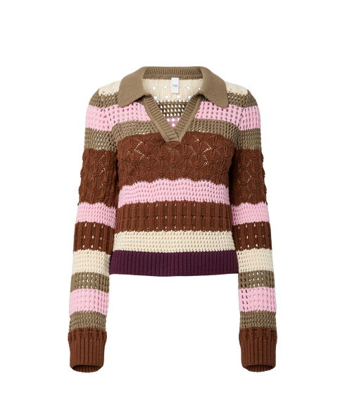 Kala LS Short Knit Pullover - Pink