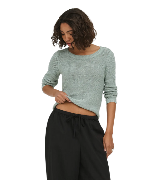 Geena Xo LS Pullover Knt- Green