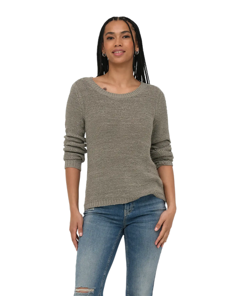 Geena LS Pullover Knit - Grey
