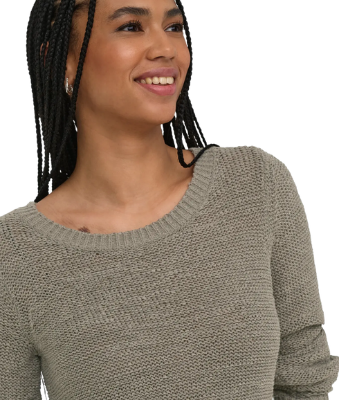 Geena LS Pullover Knit - Grey