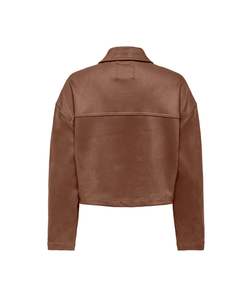 Stina Faux Suede Jacket - Brown