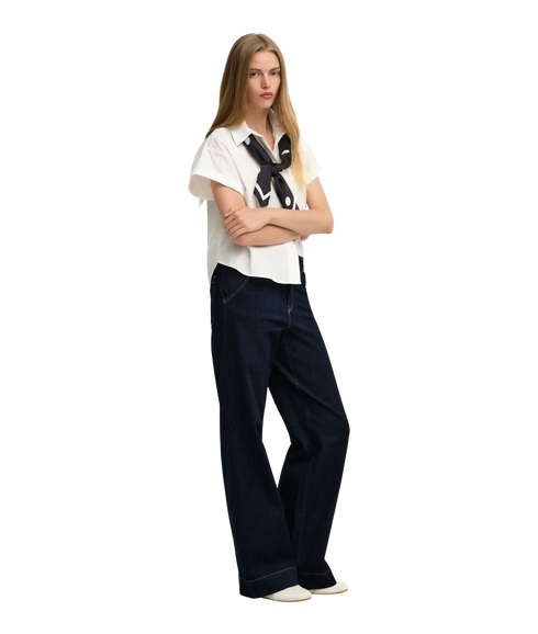 Madison Chino Wide Denim - Blue