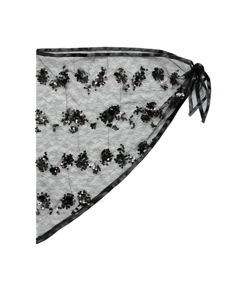 Glam Triangle Scarf - Black
