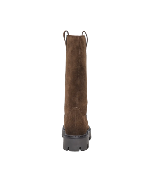 Ea Leather High Boot - Brown