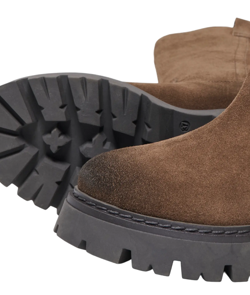 Ea Leather High Boot - Brown