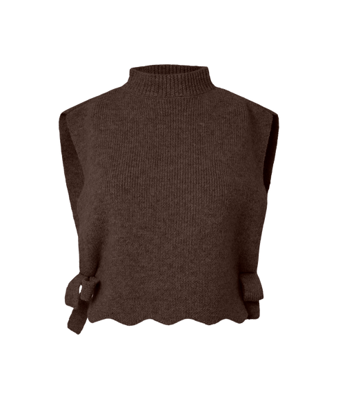 Autumn Neckwarmer Vest - Brown