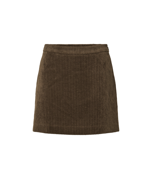 Audre Cord Skirt - Brown