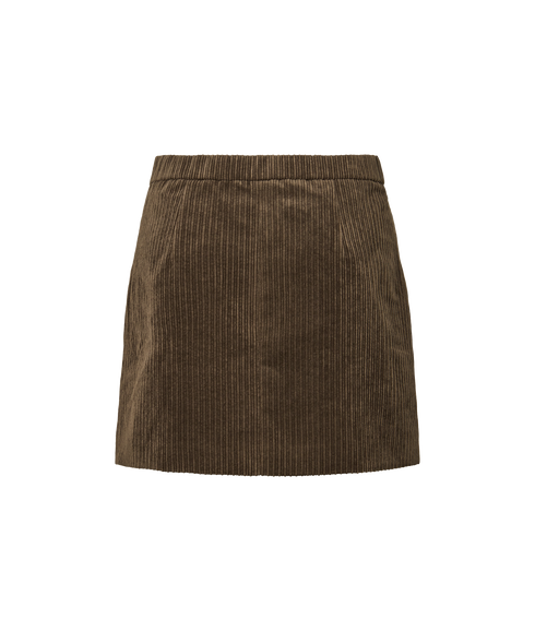 Audre Cord Skirt - Brown