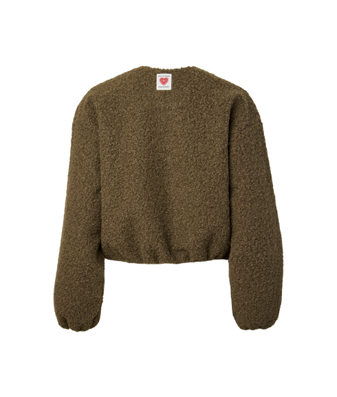 Alison Balloon Bomber Jacket - Brown