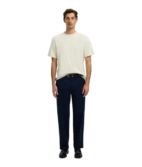 Taj Mid Wgt Peach SS O-Neck Tee - Grey