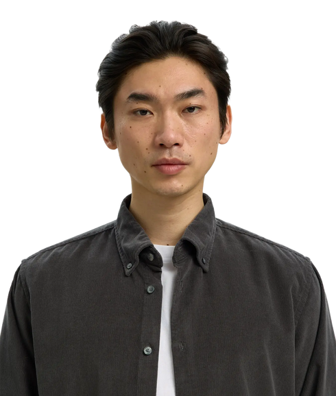 Regcole Danni Cord Bd LS Shirt - Grey