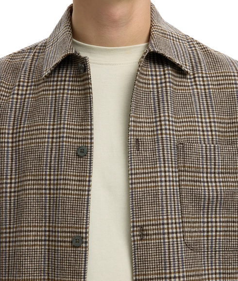 Rlxsvend Wt Check Wool Blend Light Os - Brown