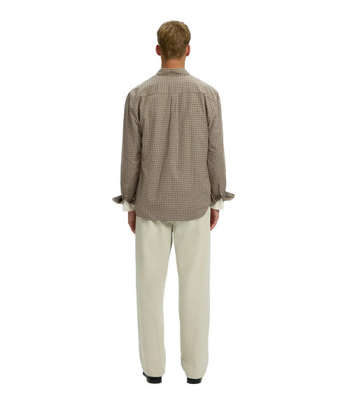 Regcole Jay Melange LS Shirt - Brown