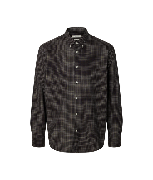Regcole Jay Melange LS Shirt - Dark Blue