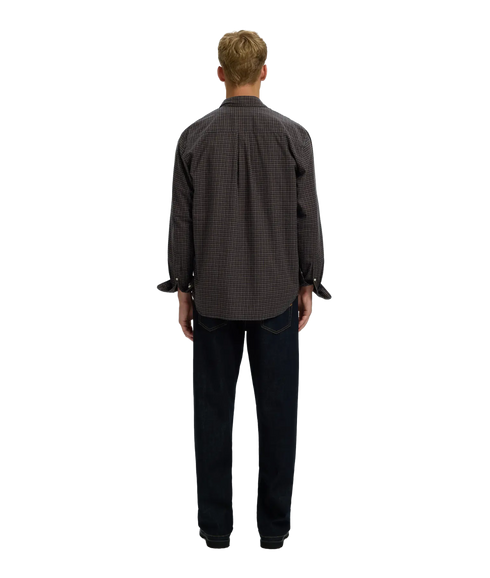 Regcole Jay Melange LS Shirt - Dark Blue