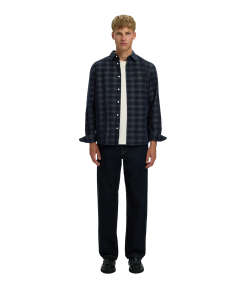 Regclaus Cord Yd Check LS Shirt - Blue