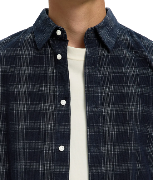 Regclaus Cord Yd Check LS Shirt - Blue