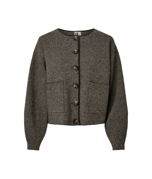 Anglica LS Knit Shacket - Grey