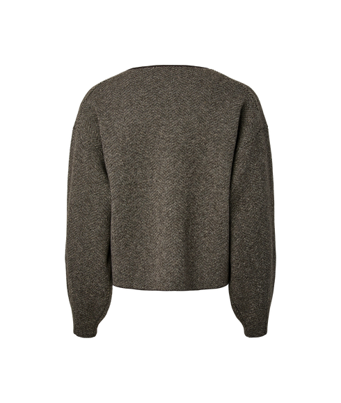 Anglica LS Knit Shacket - Grey