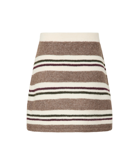Aico Button Knit Skirt - White