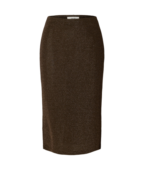Nori Knee Skirt - Brown