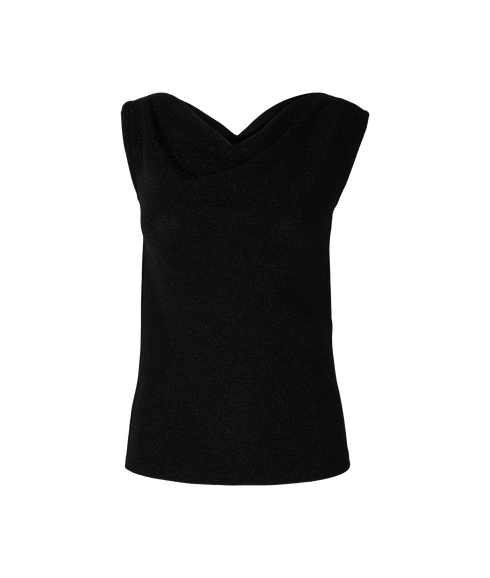 Nori Fitted Asymmetric Top - Black