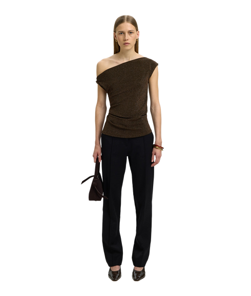 Nori Fitted Asymmetric Top - Brown