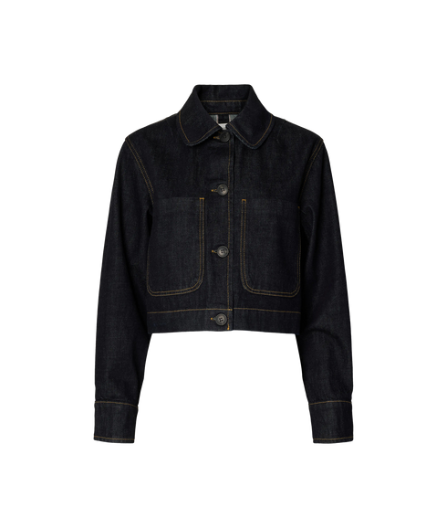 Shelly Short Denim Jacket - Blue