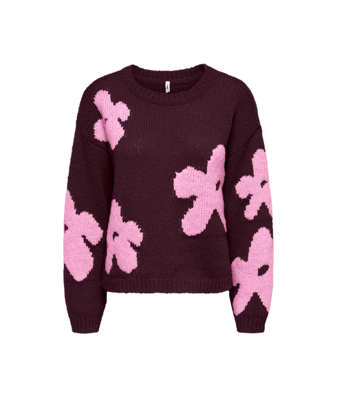 Bootle LS Flower O-Neck - Purple