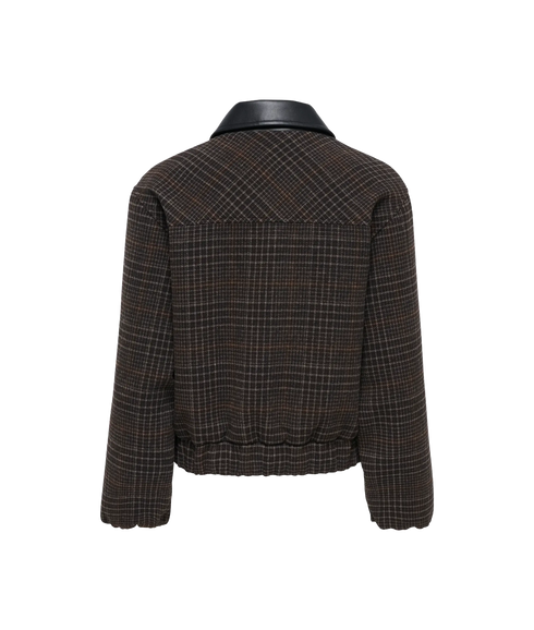 Mika Check Bomber Jacket - Black