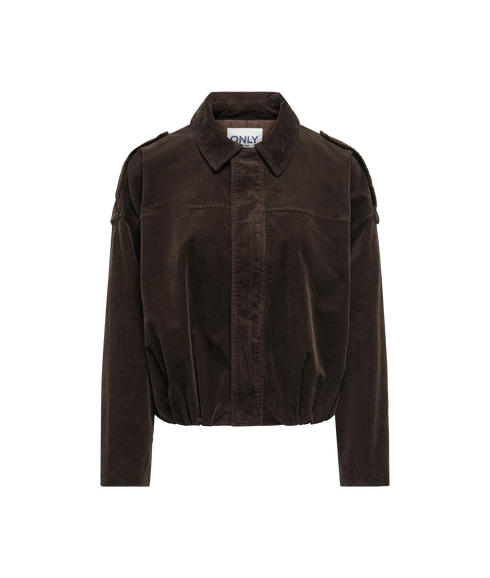Moon-Flora LS Cord Bomber Jacket - Brown