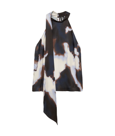 Jade Ollie Scarf Top - Brown