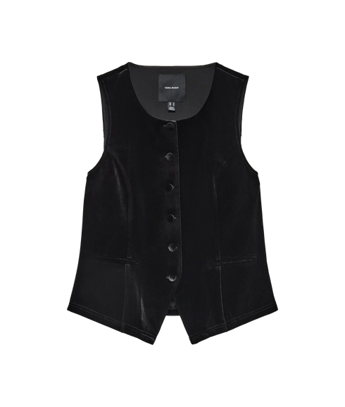 Nara Velvet Waistcoat - Black