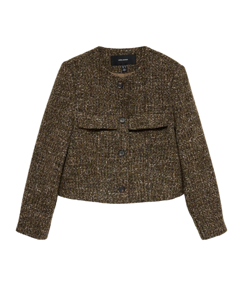 Shae LS Boucle Blazer - Brown