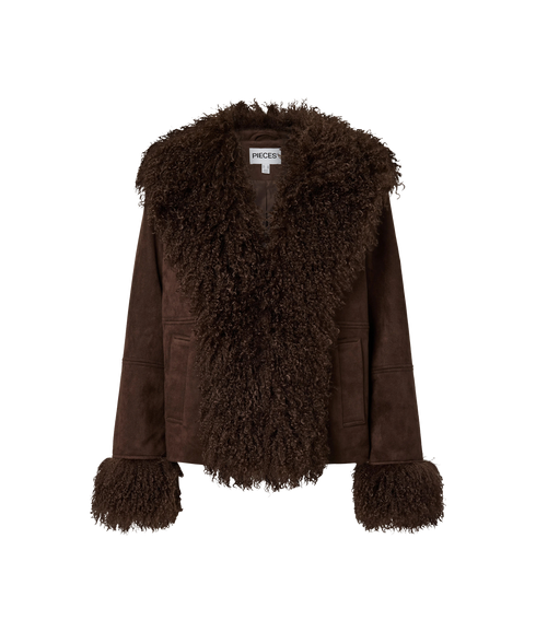 Nanna Brushed Short Jacket - Brown