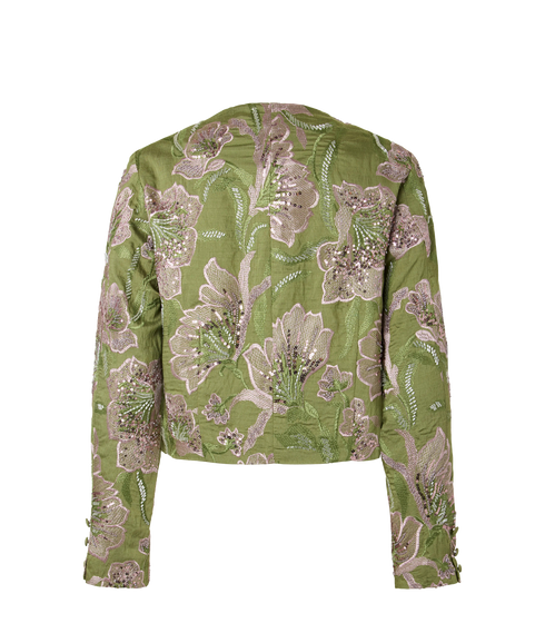 Mallemic LS Beaded Jacket - Green