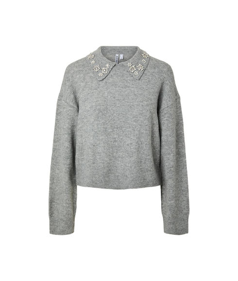 Edith LS Pearl Knit - Grey