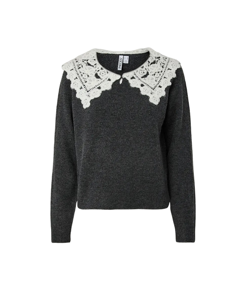 Elora LS Collar Knit - Grey