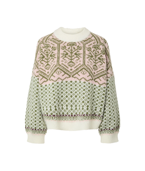 Ellin LS O-Neck Knit - White