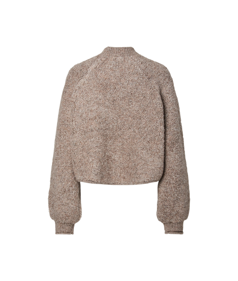 Evalyn LS High Neck Knit - Grey