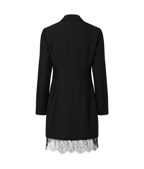 Ebba Blazer Dress W. Lace Detail - Black