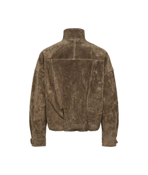 Isla Real Suede Short Jacket - Brown