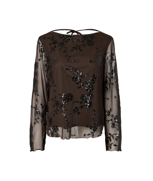 Evita LS Loose Top - Brown