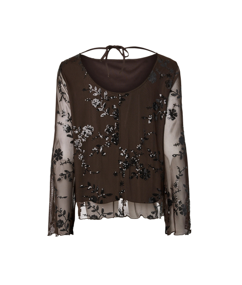 Evita LS Loose Top - Brown