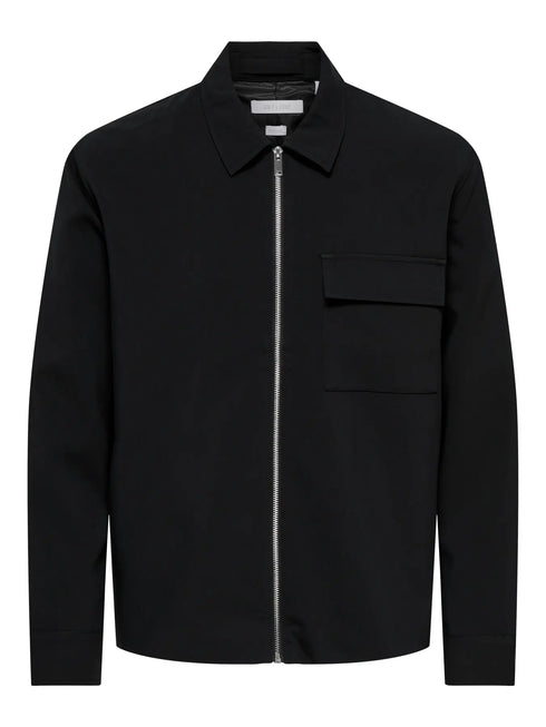 Will Reg 0292 Zip Overshirt Frml- Black