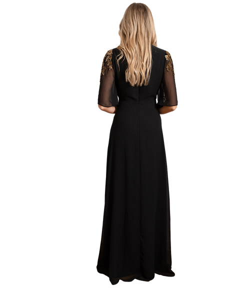 Shay Embelished Dress - Black/Gold